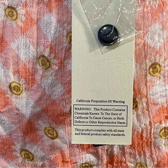 Fifty Street Sleeveless Button Down Tunic, Tied Front, Size Medium NWT - Picture 9 of 11